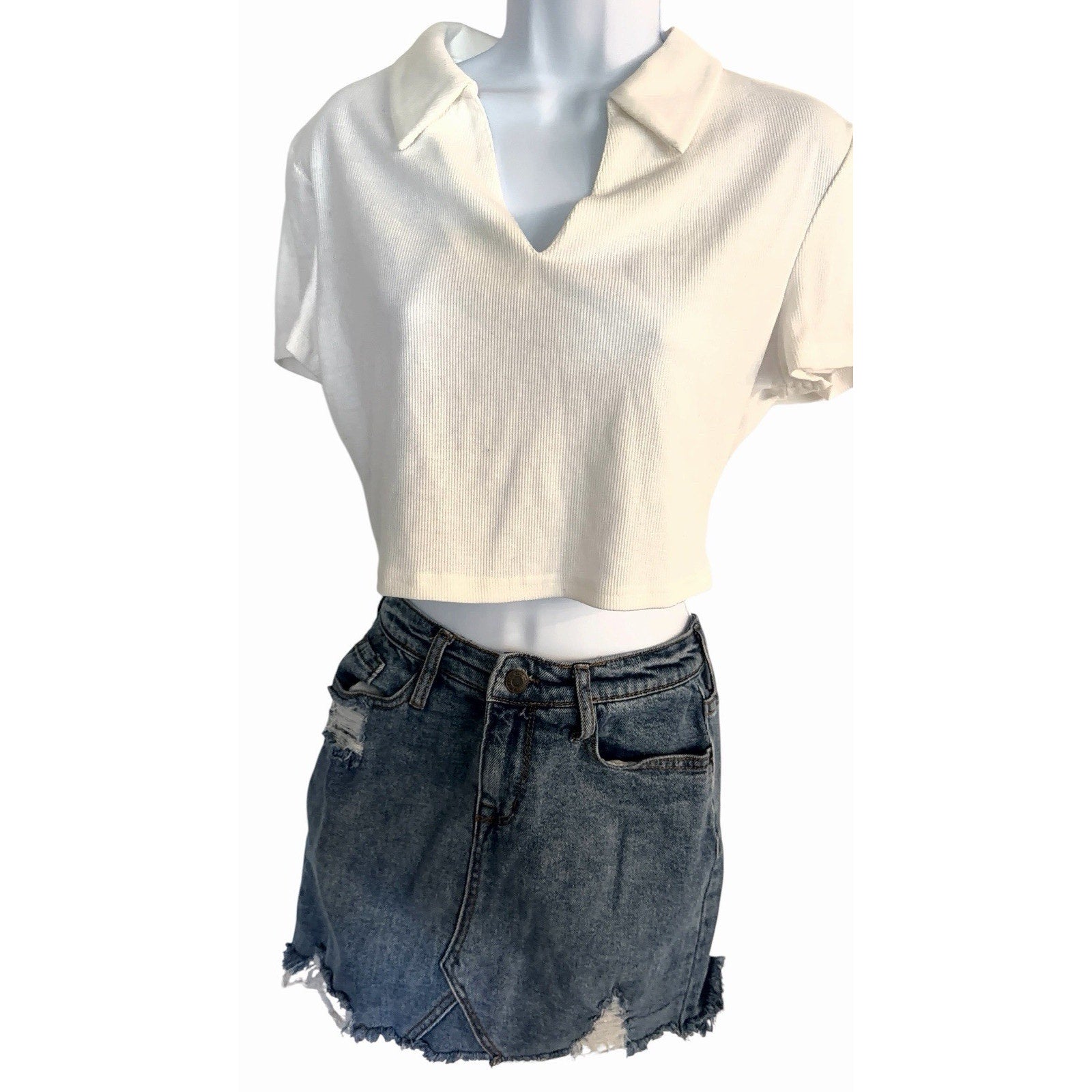 Mossimo Distressed Denim Mini Skirt — Y2K Target Find