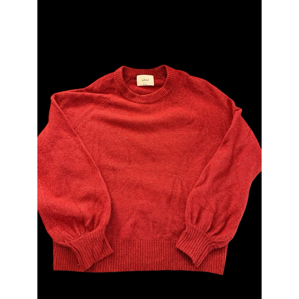 Wilfred by Aritzia SoftSpoke™ Sonder Sweater – Wine Red / Flashing Red Size S