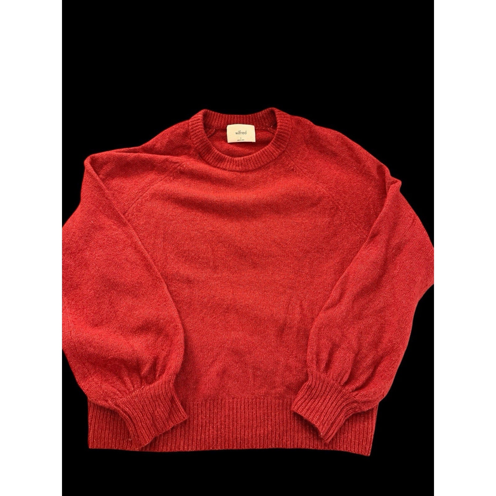 Wilfred by Aritzia SoftSpoke™ Sonder Sweater – Wine Red / Flashing Red Size S