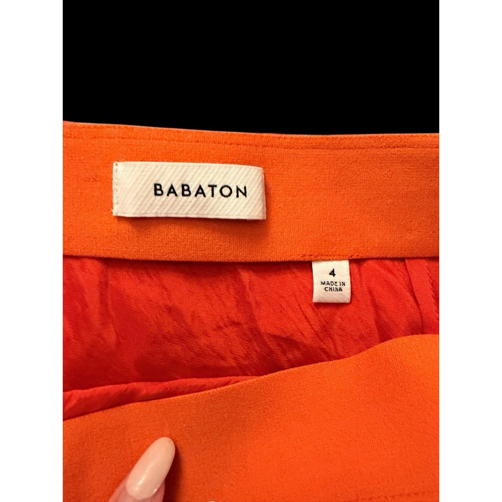 Title: Aritzia Babaton Slip Satin Mini Skirt Orange Coral High Sheen Size 4