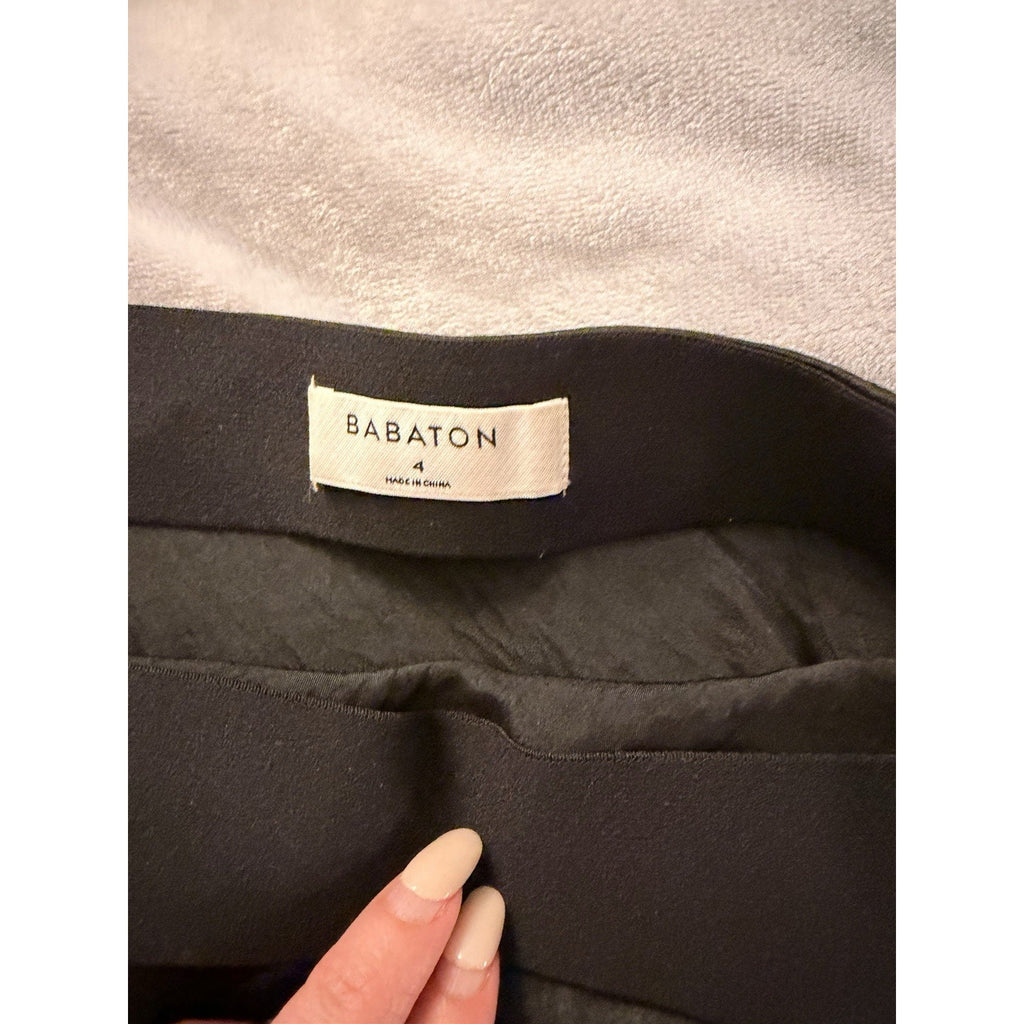Title: Aritzia Babaton Slip Satin Mini Skirt Black High Sheen Satin Size 4