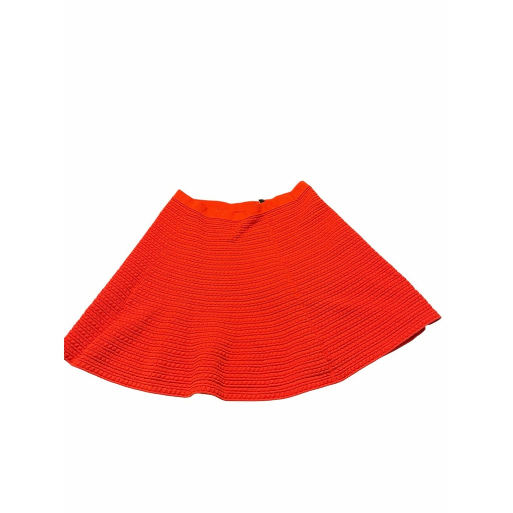 Theory Rortie Prosecco Red/ Orange Textured A-Line Skater Skirt