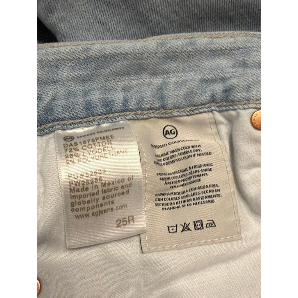 Ag Adriano Goldschmied Light Wash Ex Boyfriend Slouchy Slim Jeans Size 25