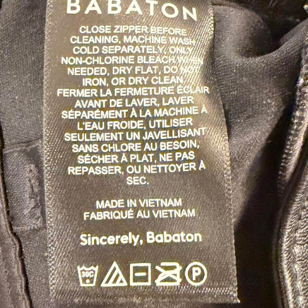 Babaton black faux leather pants