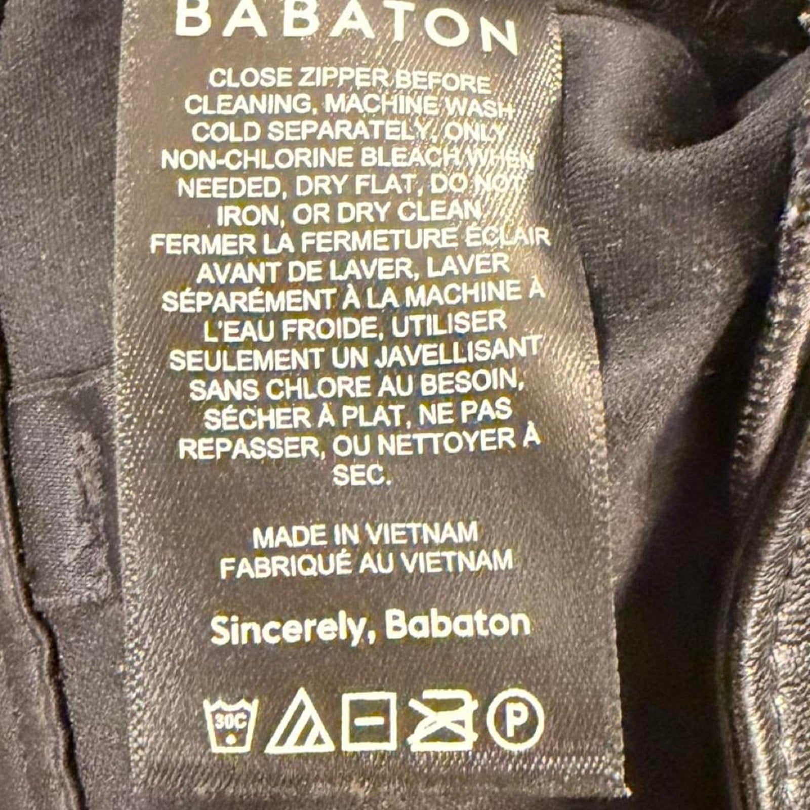 Babaton black faux leather pants