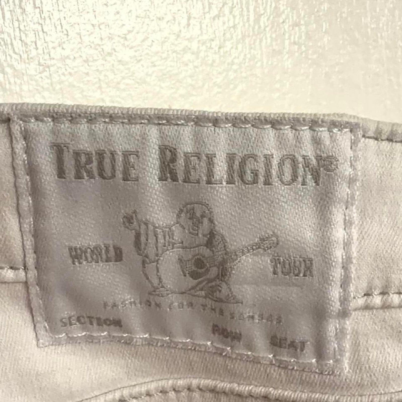 True religion stella low rise jeans size 33 Optic White
