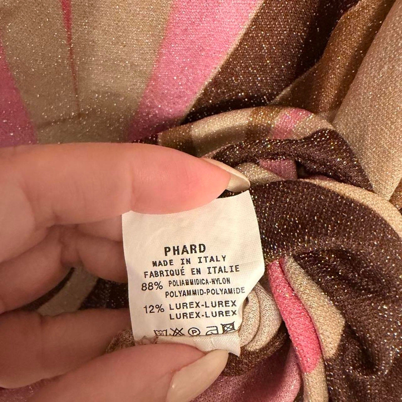 Phard italy y2k metallic swirl