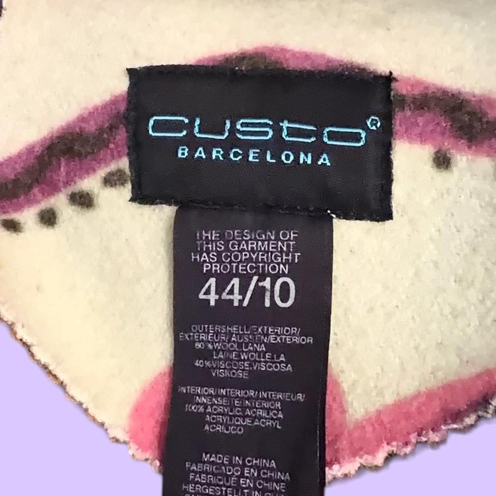 Custo barcelona cactus print faux fur jacket