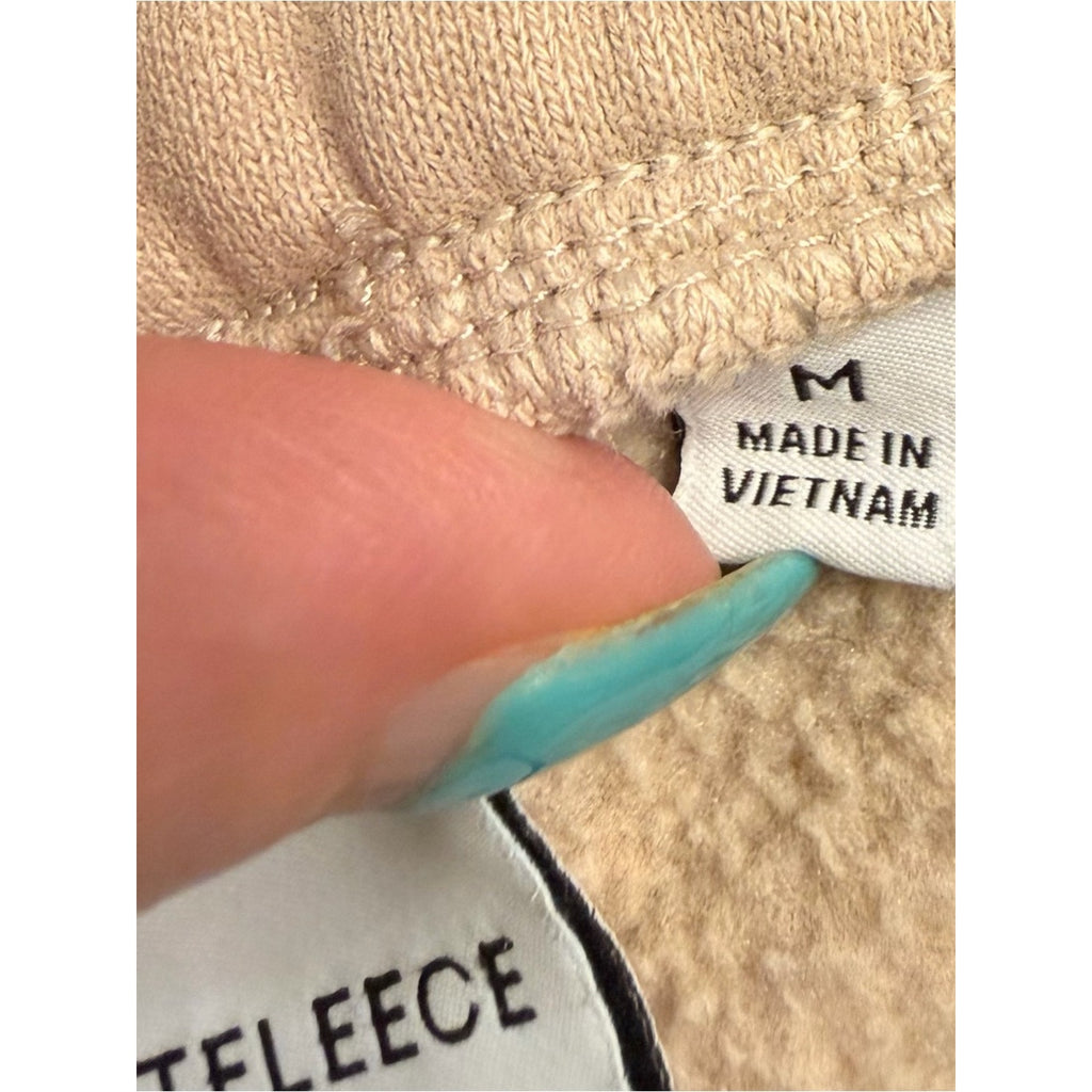 Aritzia Sweatfleece Cozy Fleece Boyfriend Fit Sweatpants in Beige Size M
