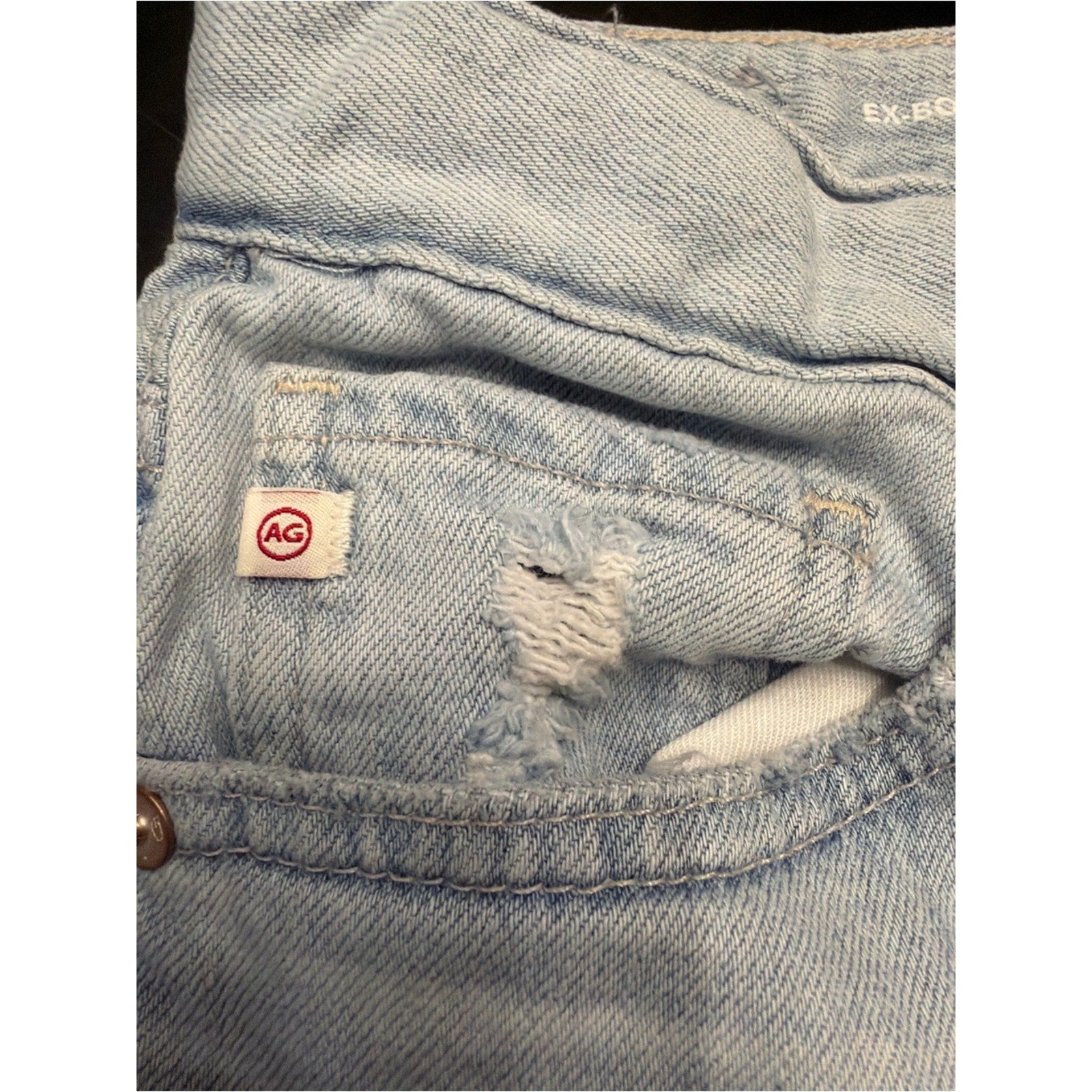 Ag Adriano Goldschmied Light Wash Ex Boyfriend Slouchy Slim Jeans Size 25