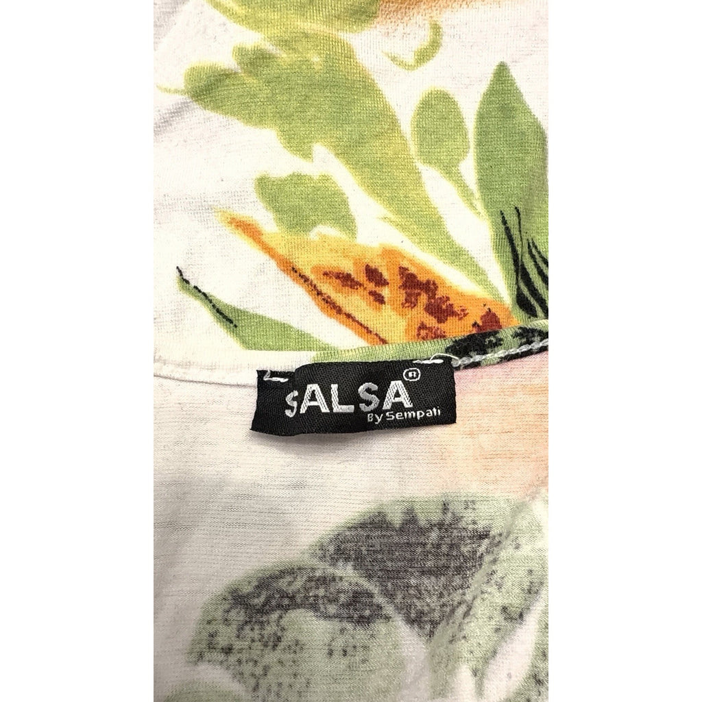 Women’s Floral Print Short Sleeve Top | Tropical Botanical | Bright Multicolor
