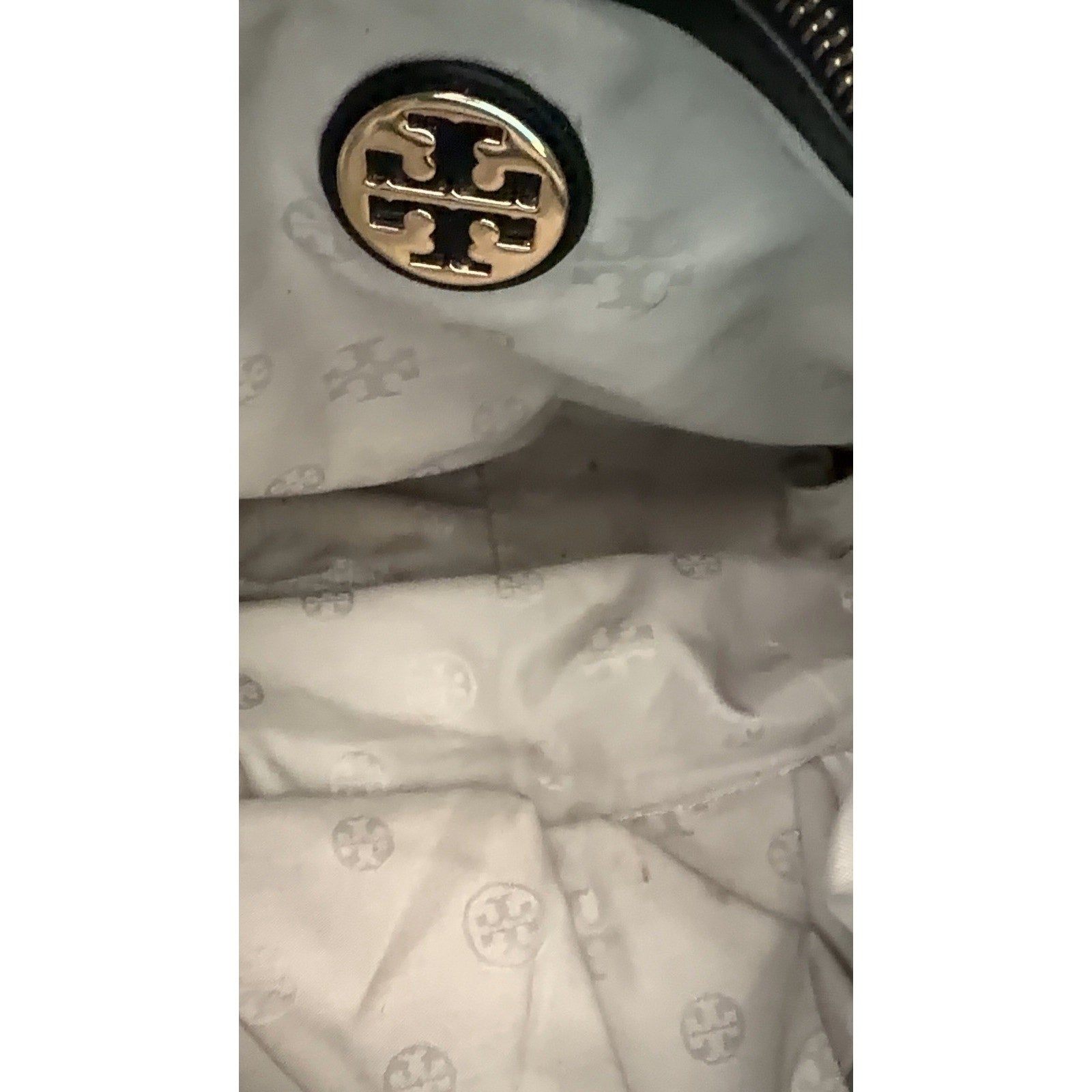 Tory Burch Large Slouchy Leather Hobo Gold Hardware Designer Logo