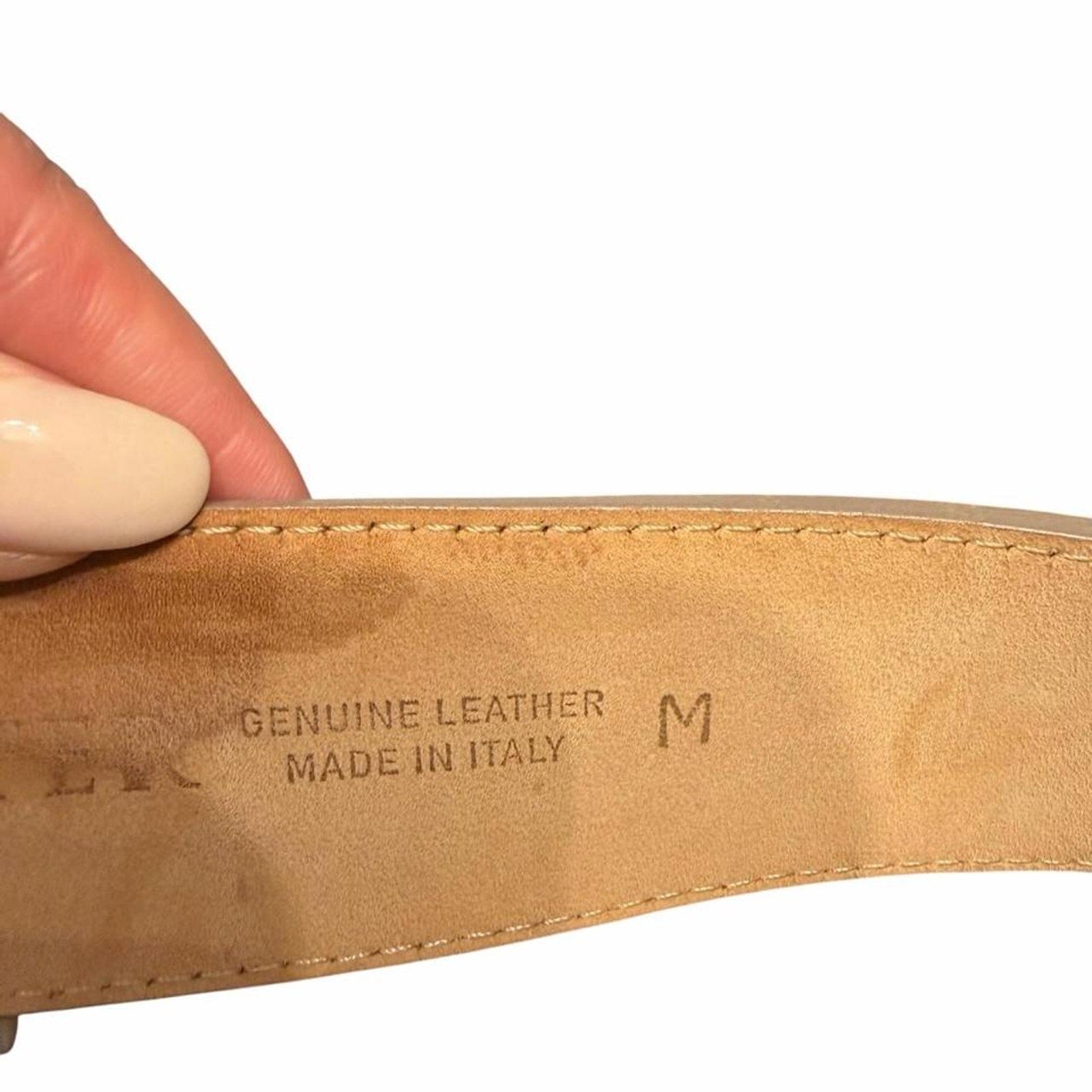 Genuine leather belt with crocodile print low rise Y2K Made in Italy