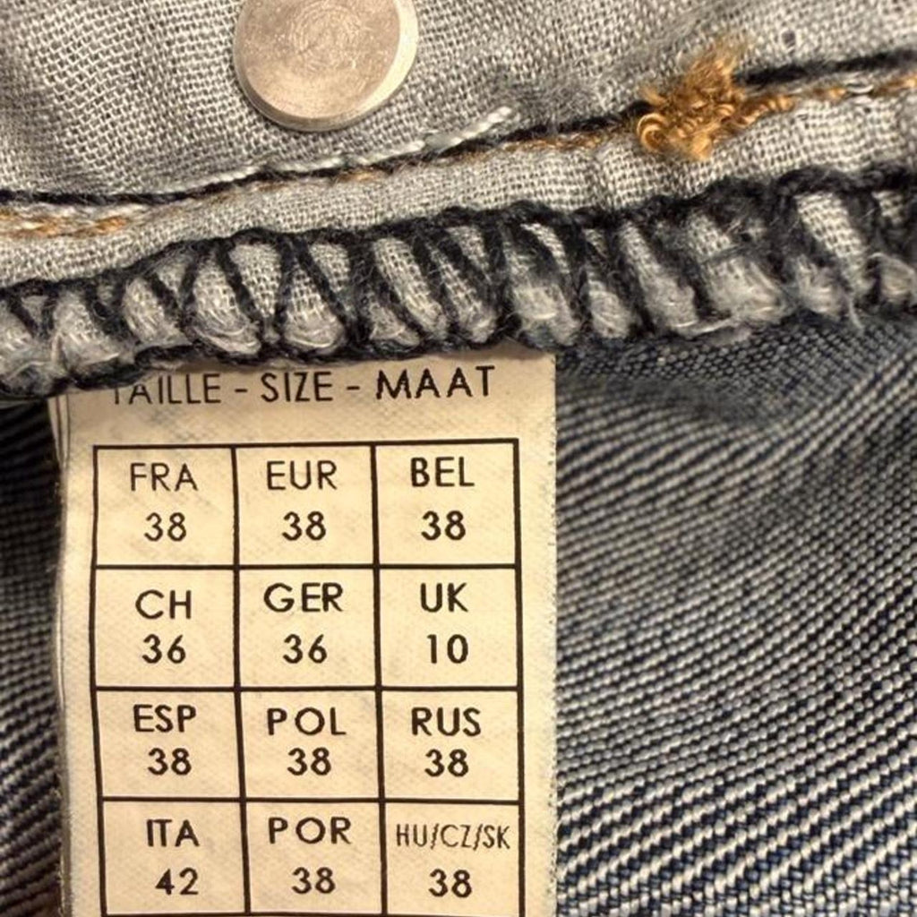 Mim Paris denim button front mini skirt French Girl Aesthetic