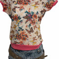 Y2k butterfly mesh layered top