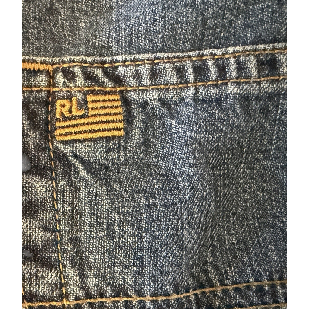 Ralph Lauren Denim Skirt Womens Sz 14 Large Polo Jeans Co. Knee Length Vtg Y2K