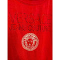 Vintage 1996 Versace Jeans Couture Red Medusa Rhinestone Bodysuit Made in Italy