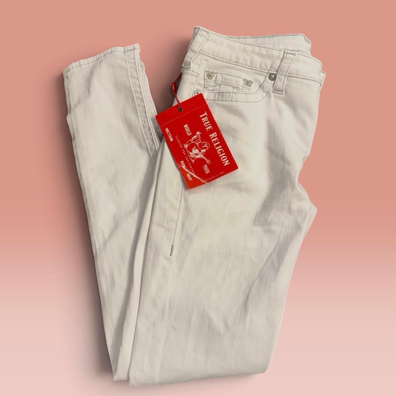True religion stella low rise jeans size 33 Optic White