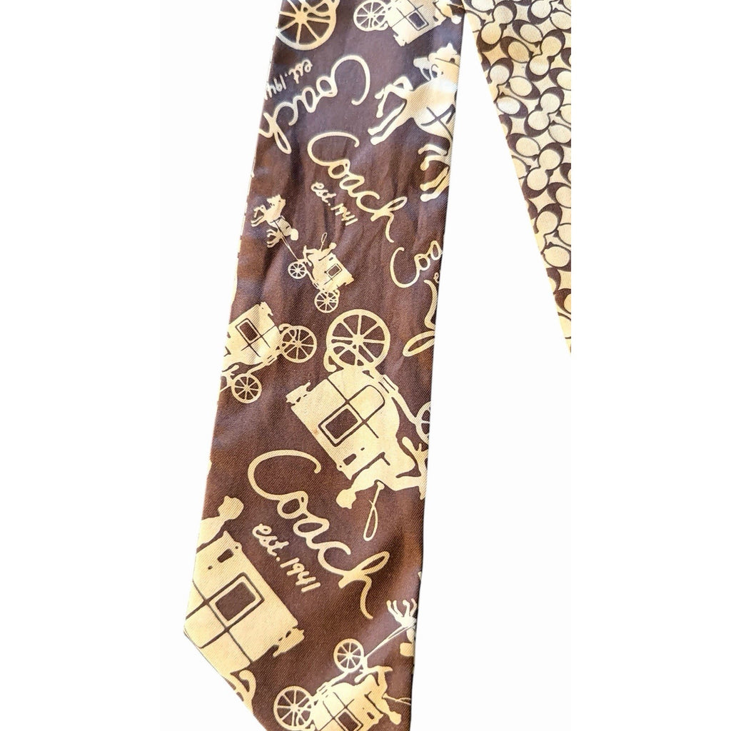 Coach signature Twilly Silk Scarf For Neck Or Bag
