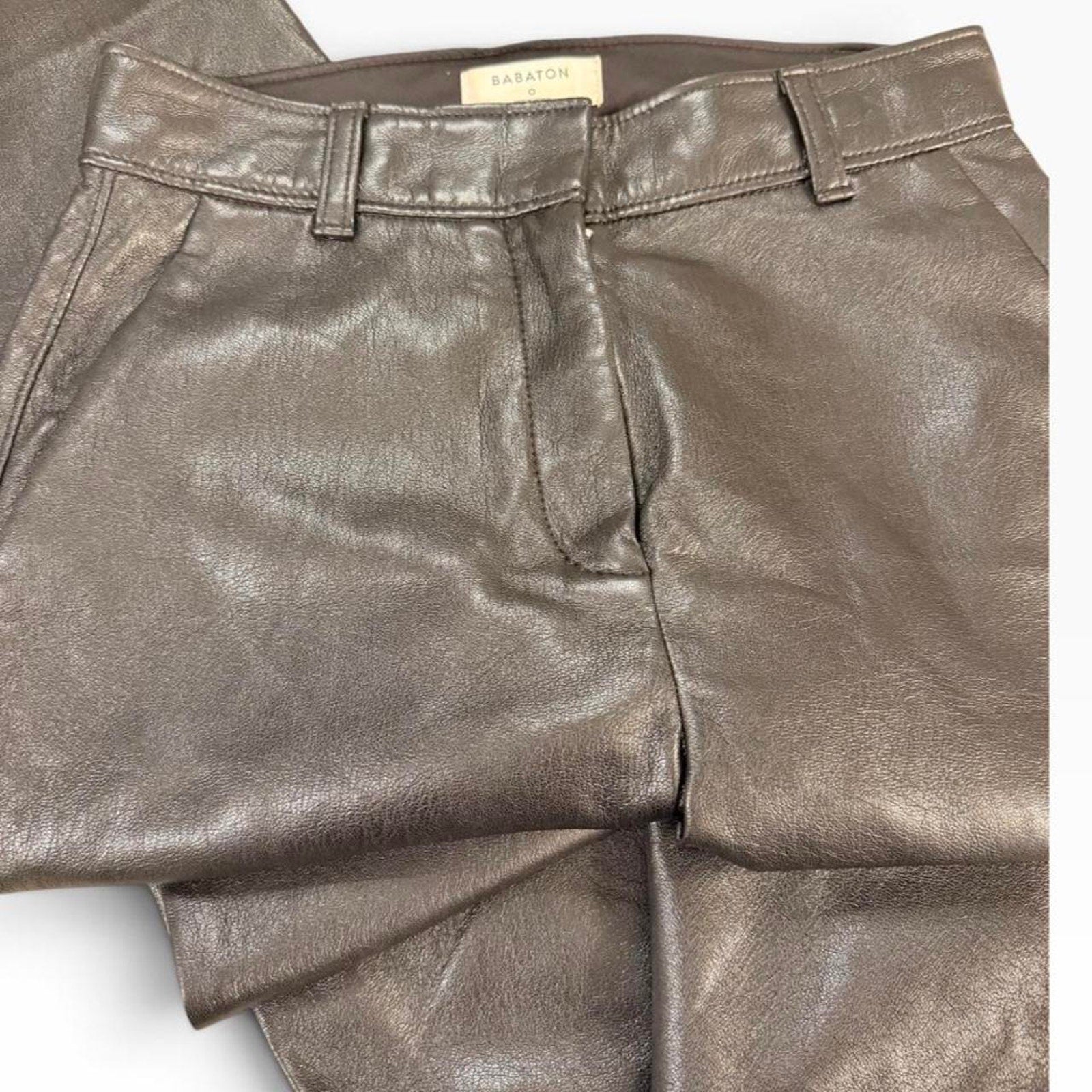 Babaton black faux leather pants
