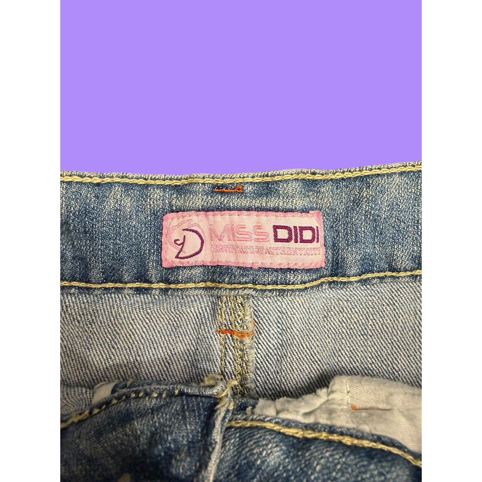 Y2K Denim Mini skirt with pleats embroidered pocket design size EUR 36 (us 4)