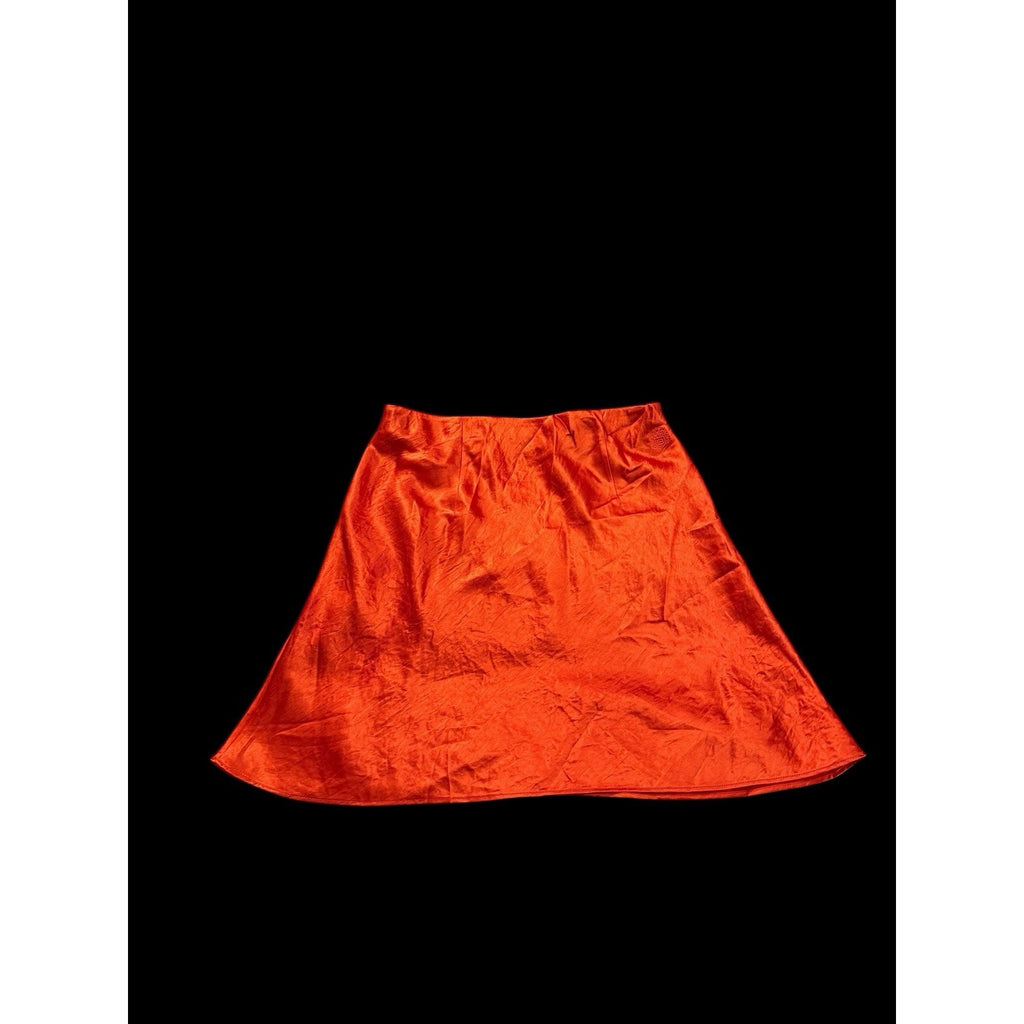 Title: Aritzia Babaton Slip Satin Mini Skirt Orange Coral High Sheen Size 4