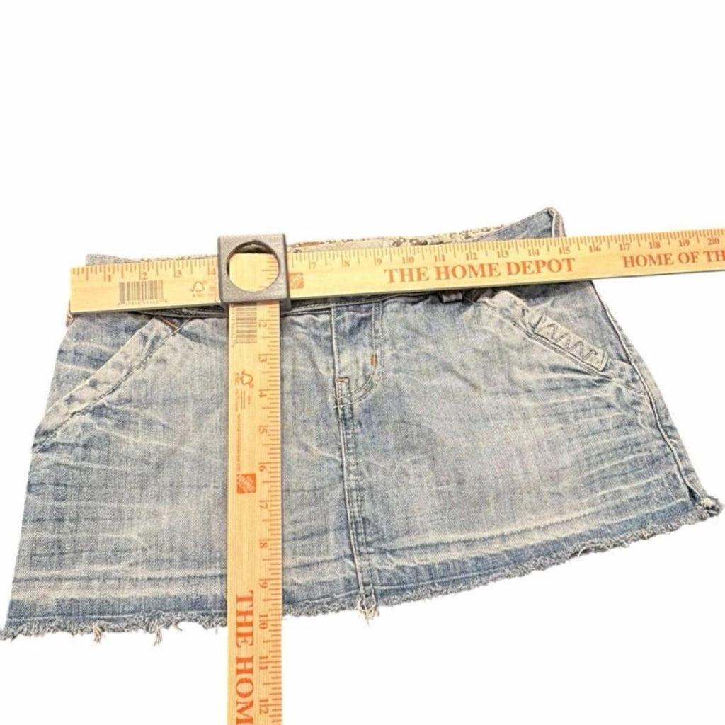 Y2k low rise denim mini