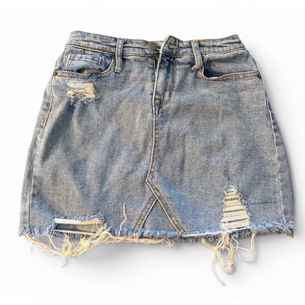 Mossimo Distressed Denim Mini Skirt — Y2K Target Find