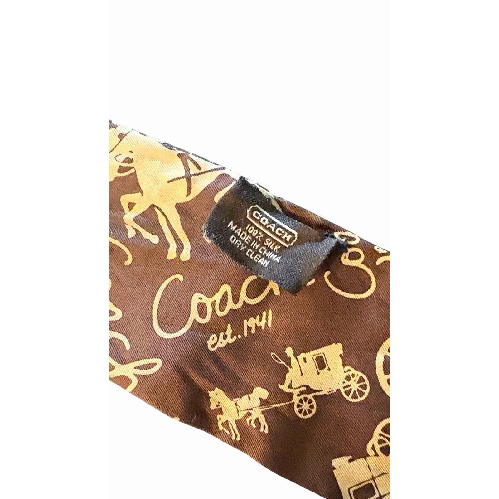 Coach signature Twilly Silk Scarf For Neck Or Bag