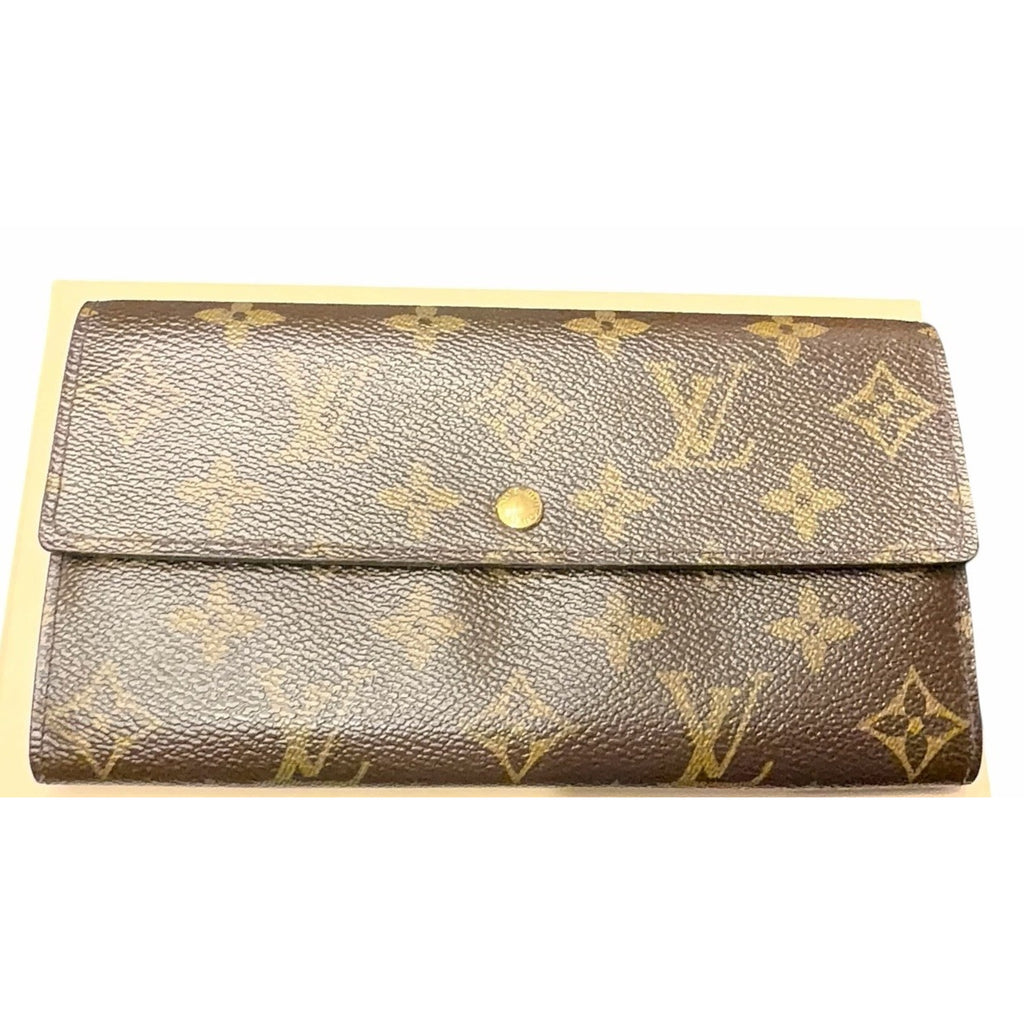 Authentic Louis Vuitton Monogram Sarah long Wallet + LV dust bag + box + COA