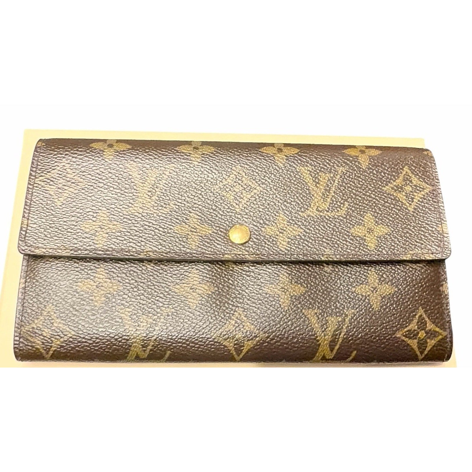 Authentic Louis Vuitton Monogram Sarah long Wallet + LV dust bag + box + COA