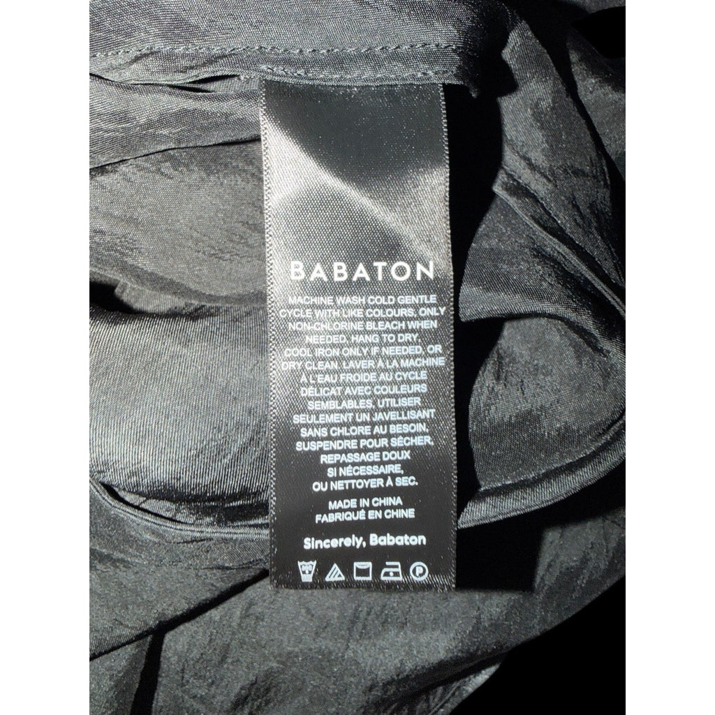 Title: Aritzia Babaton Slip Satin Mini Skirt Black High Sheen Satin Size 4
