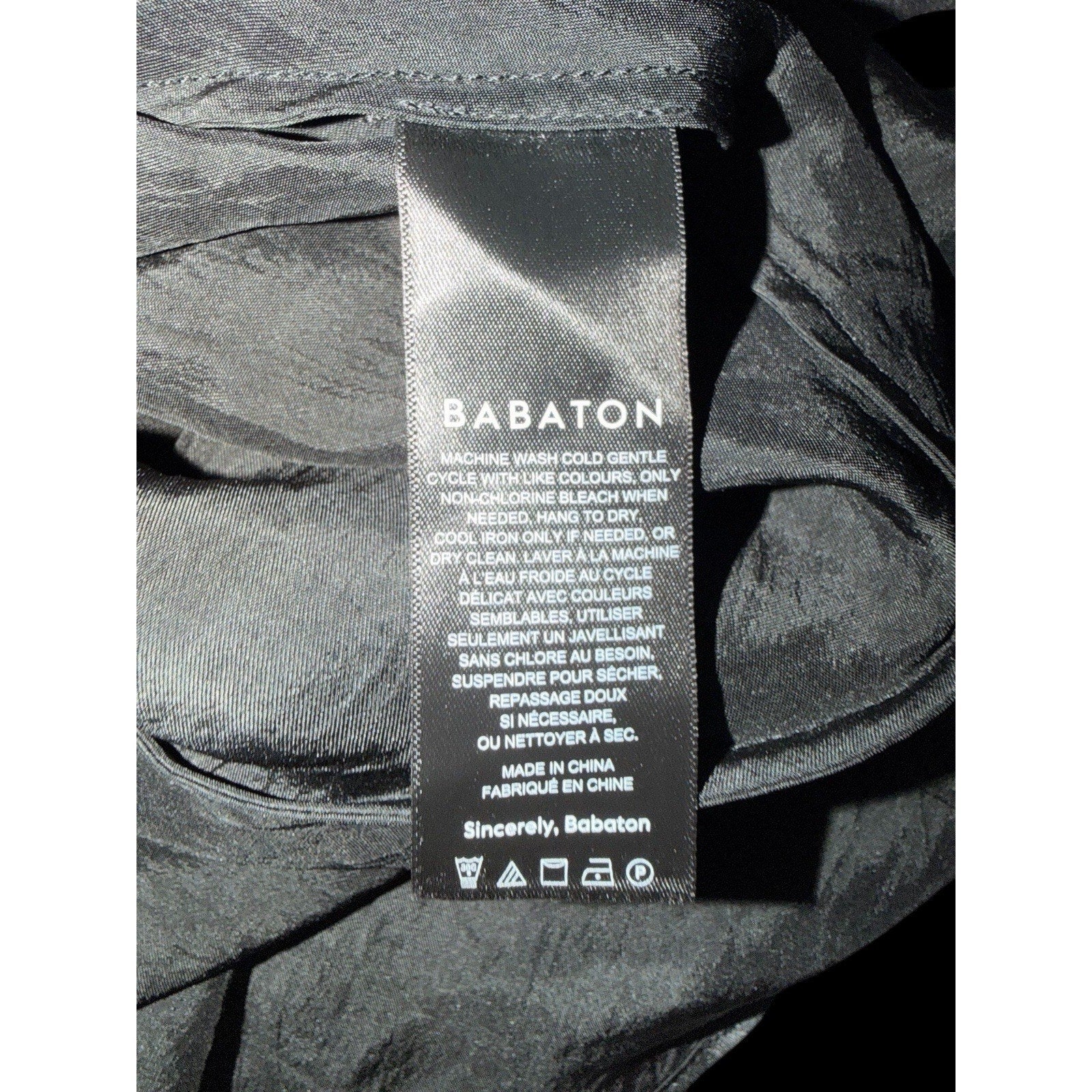 Title: Aritzia Babaton Slip Satin Mini Skirt Black High Sheen Satin Size 4