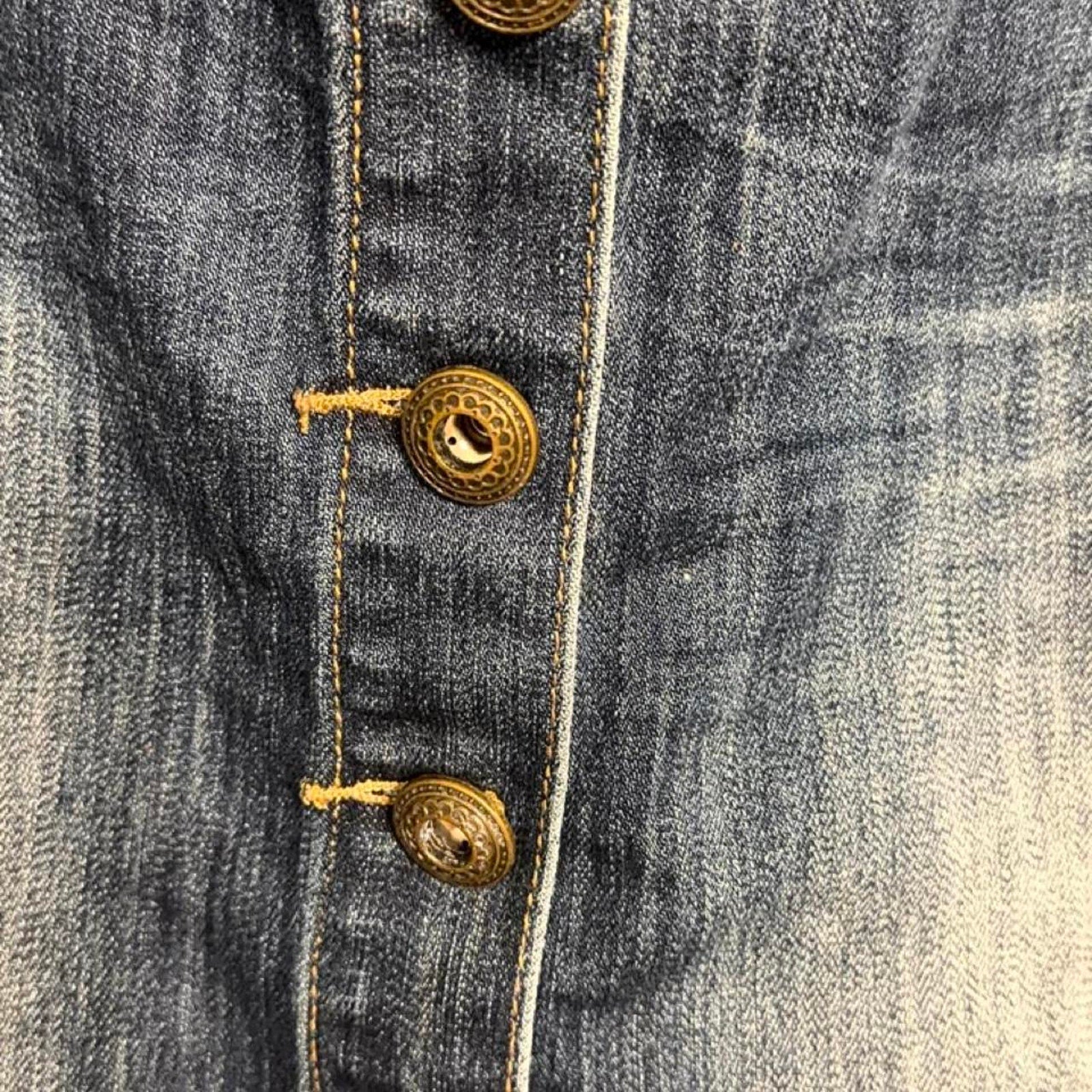 Mim Paris denim button front mini skirt French Girl Aesthetic