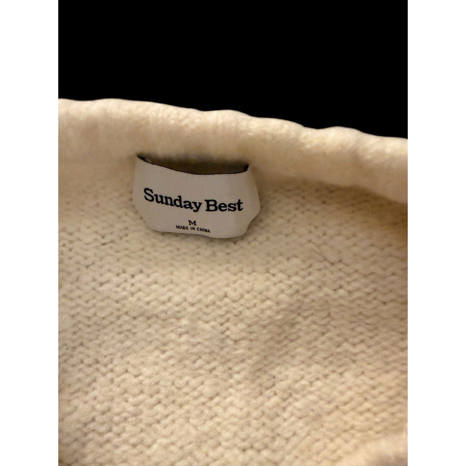 Sunday Best by Aritzia Peggy Cropped Merino Wool Sweater – Cream Size Medium