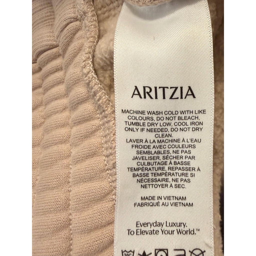 Aritzia Sweatfleece Cozy Fleece Boyfriend Fit Sweatpants in Beige Size M
