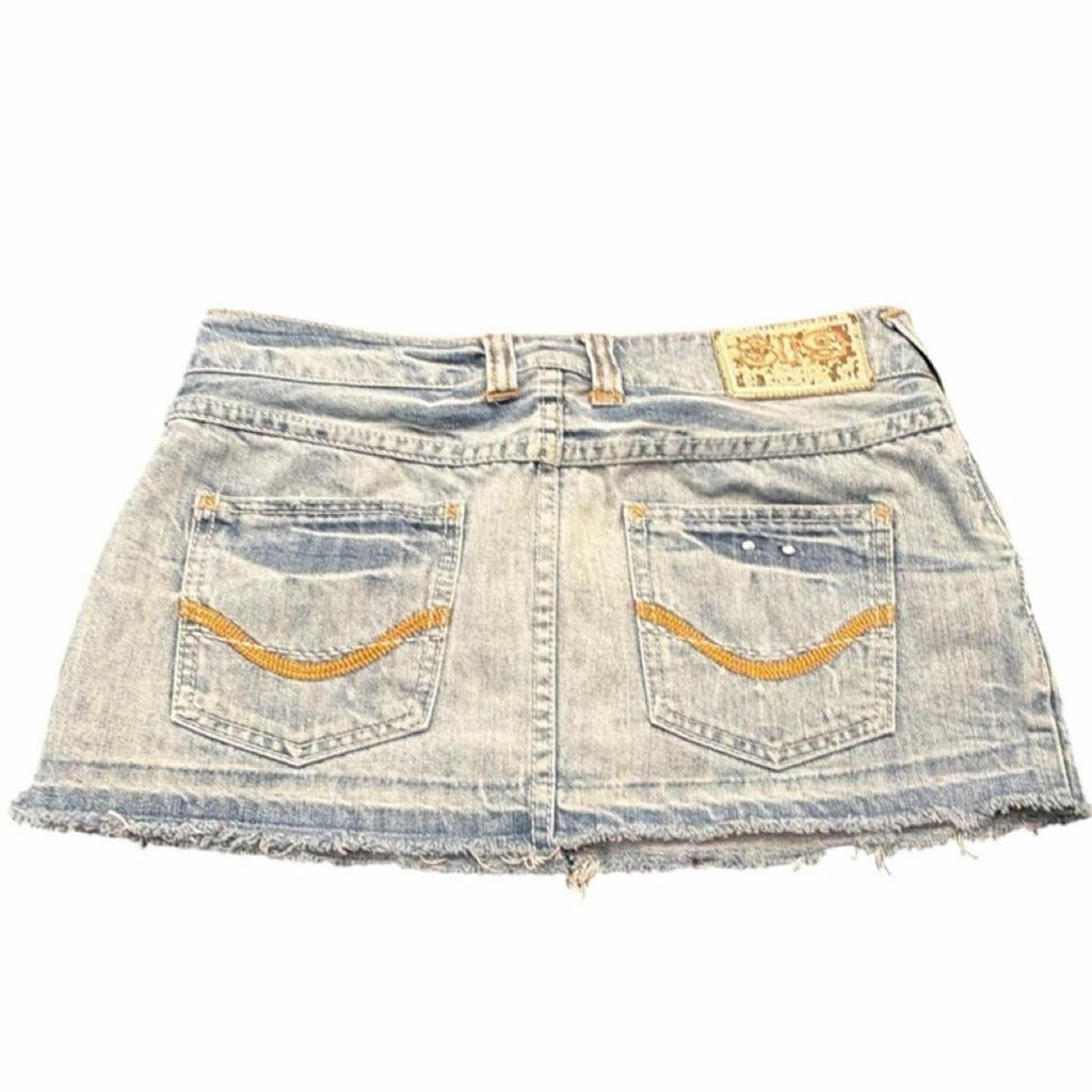 Y2k low rise denim mini